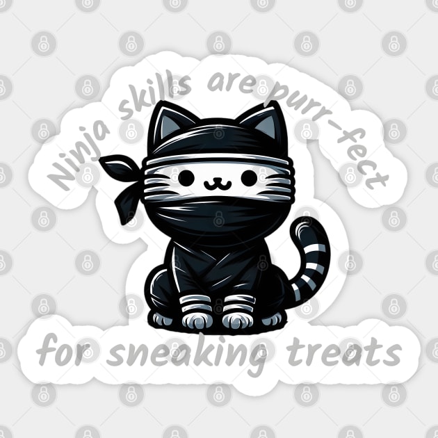 Ninja Cat Stealth Mode Sticker by FnF.Soldier 